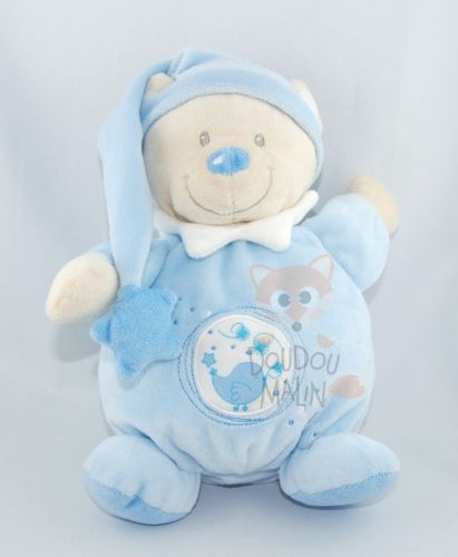  luna ours bleu blanc étoile oiseau 