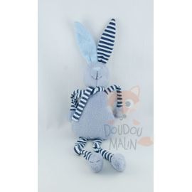  lapin bleu rayé echarpe 