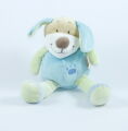  peluche chien bleu vert 