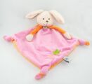  lapin plat losange rose orange  fleur 