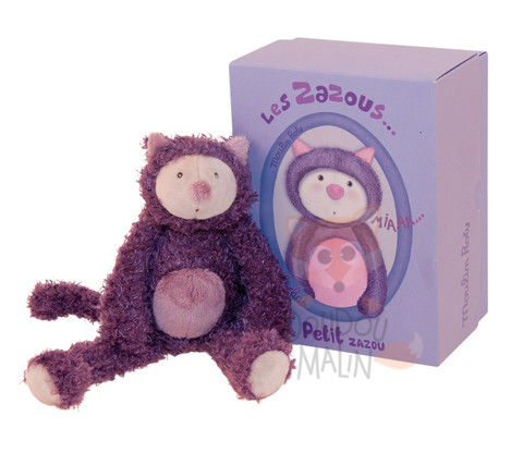 Moulin Roty Les Zazous Peluche Chat Violet Moulin Roty Les Zazous Peluche Chat Violet