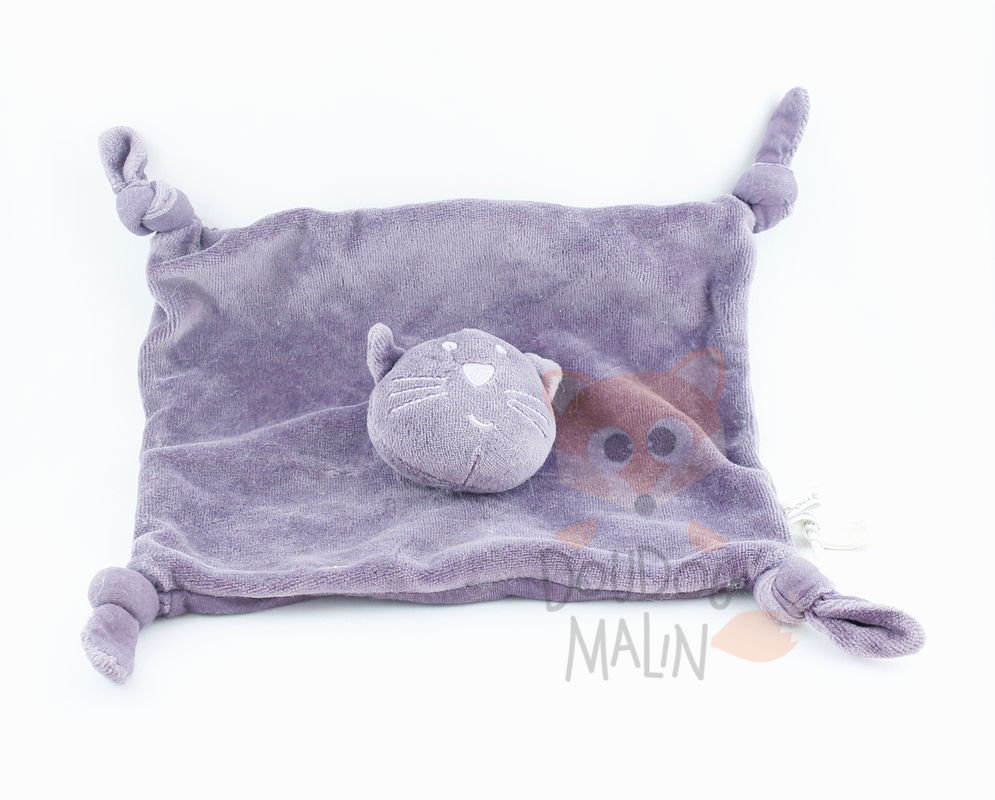 Boutchou plat chat violet foncé 