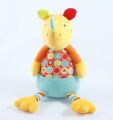  rivergang peluche rhinocéros jaune orange bleu 