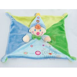  clown plat carré vert bleu rond 