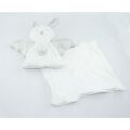  cajou lapin ange avec mouchoir broderie couronne gris blanc 