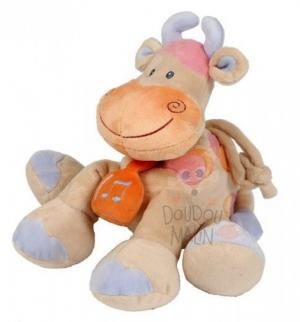  musical vache belle et bo orange violet beige rose 