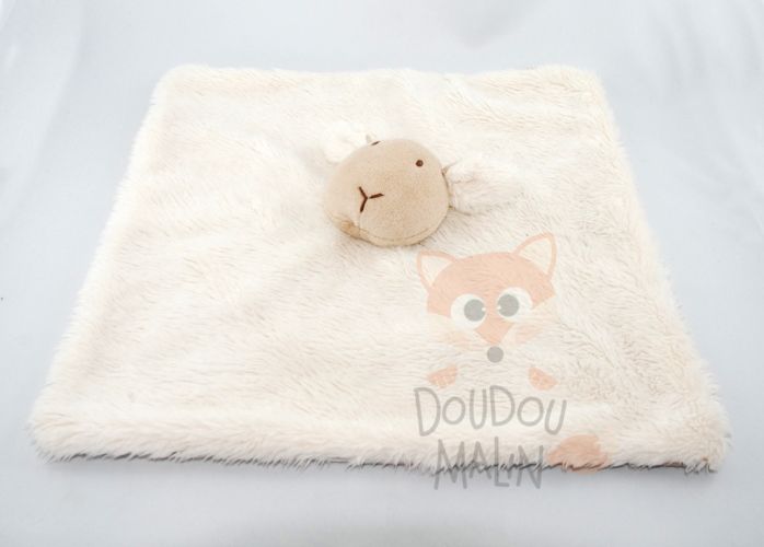 Natalys mouton plat carré beige blanc 