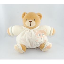  ours boule pure feuille blanc crème beige  