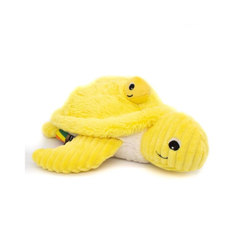 Les déglingos - les ptipotos - sauvenou tortue jaune - peluche 30 cm) 