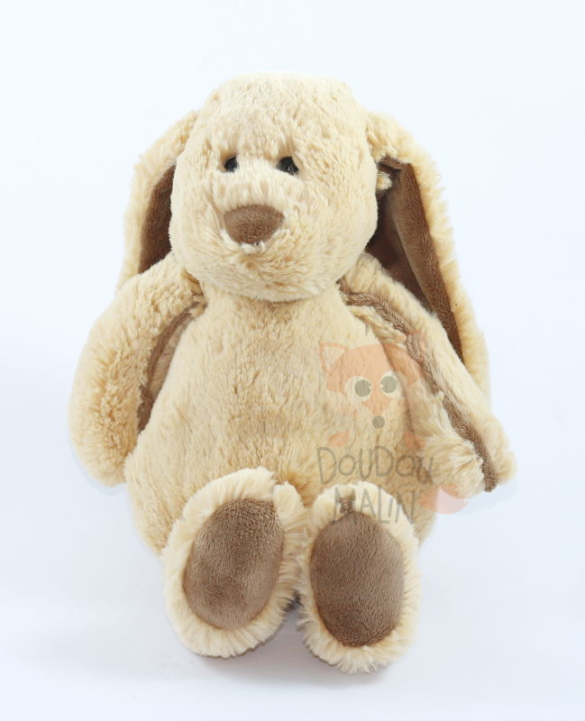  peluche lapin beige marron 