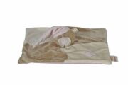   ours plat carré rose beige crème coeur 