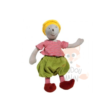 Moulin Roty Balthazar Valentine Rattle Mouse Green