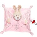   laline lapin plat carré rose étoile 