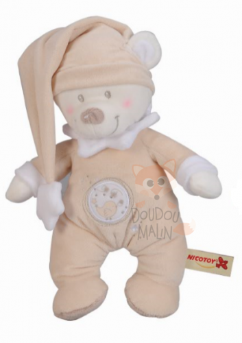 Nicotoy Luna Soft Toy Bear Beige