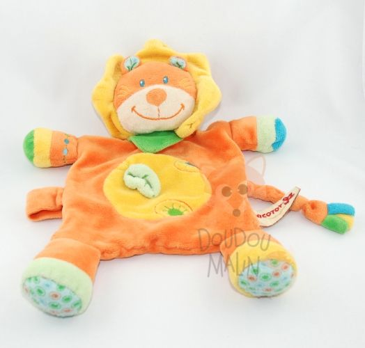  lion orange jaune vert feuille 