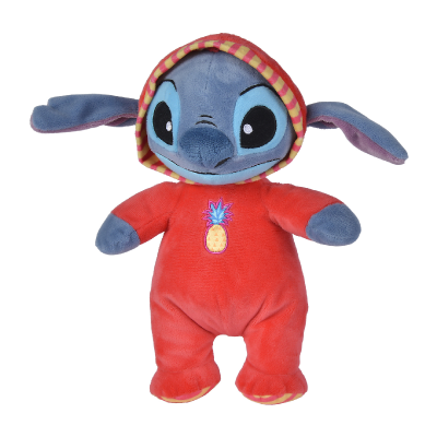  stitch peluche pyjama rouge 25 cm 