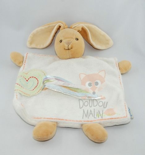  anniversaire lapin marionnette beige vert coeur 