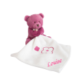  - les bonbons - peluche ours avec fuchsia blanc étoile 15 cm 
