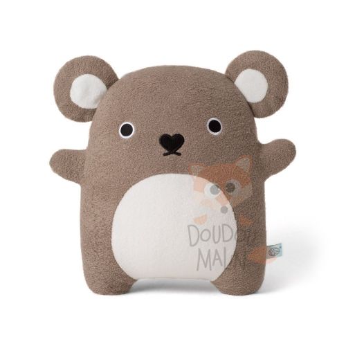 Noodoll ours coussin marron gris blanc 