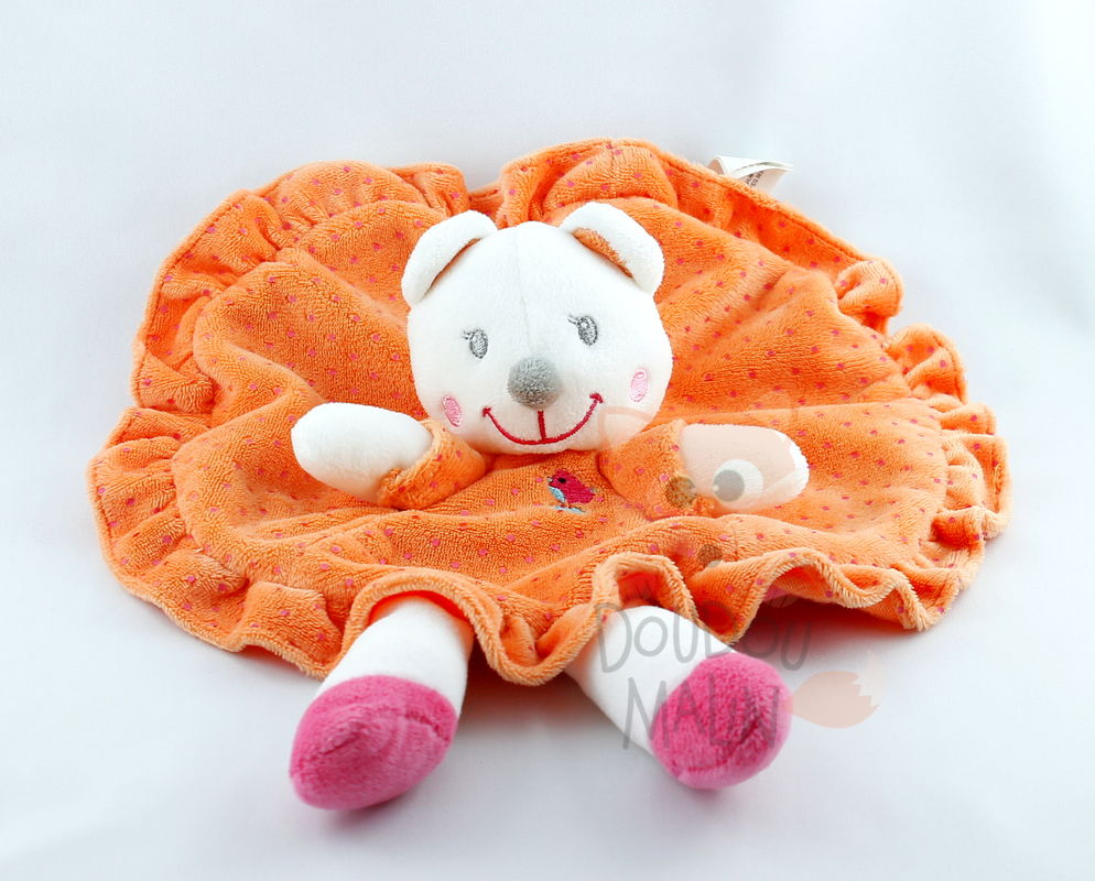  plat ours orange blanc oiseau 