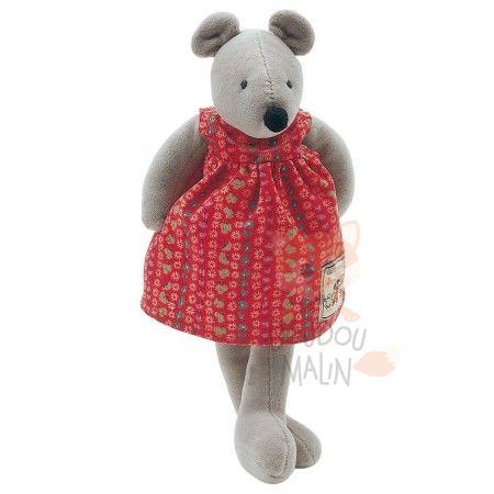 Moulin Roty Les P Tits Freres Soft Toy Mouse Red