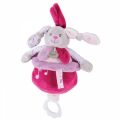  diablotine lapine boîte à musique rose violet 