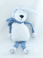  peluche lapin bleu étoile écharpe 