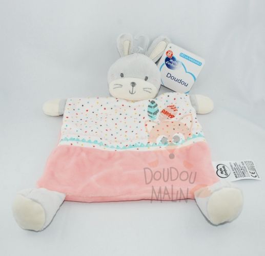  plat lapin rose gris blanc plume vert 