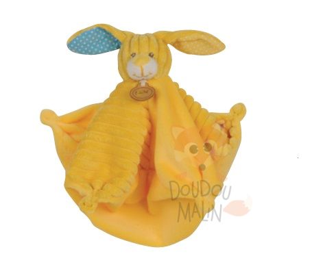  les doubambins plat carré lapin jaune bleu poi 