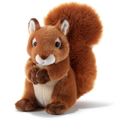 Plush and company - peluche hazely lécureuil roux assis réaliste 25 cm 