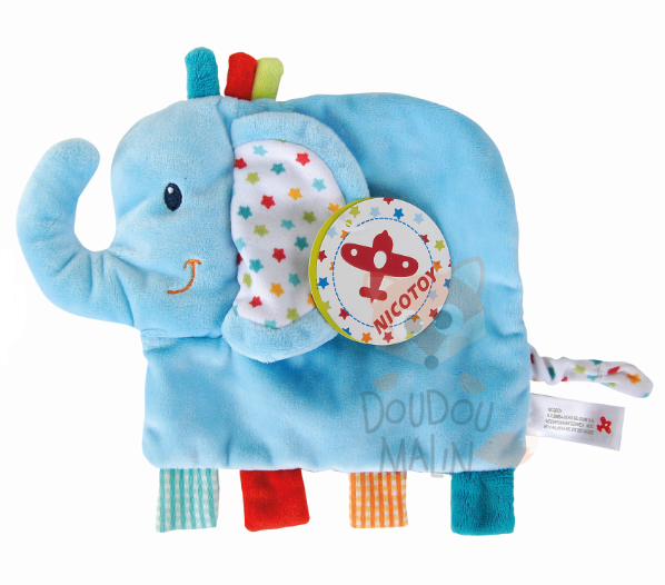  happy circus plat éléphant bleu vert orange étoile 