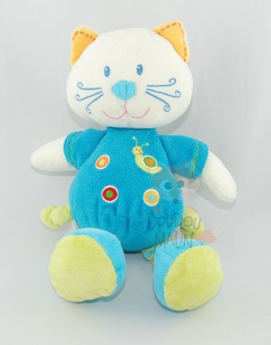  mina et mica chat bleu vert escargot blanc jaune 