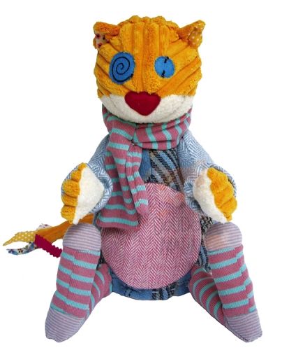 Les Deglingos Ronronnos Soft Toy Cat Yellow
