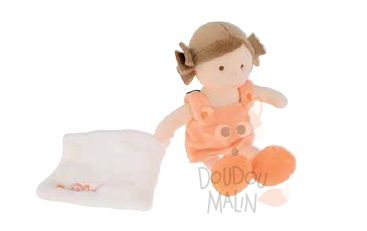  les ptites chipies robe orange marron mouchoir blanc 