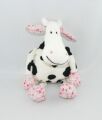  concept vache noir blanc rose fleur 