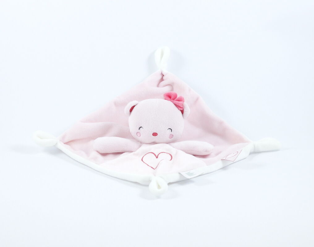  plat ours rose coeur 25 cm 