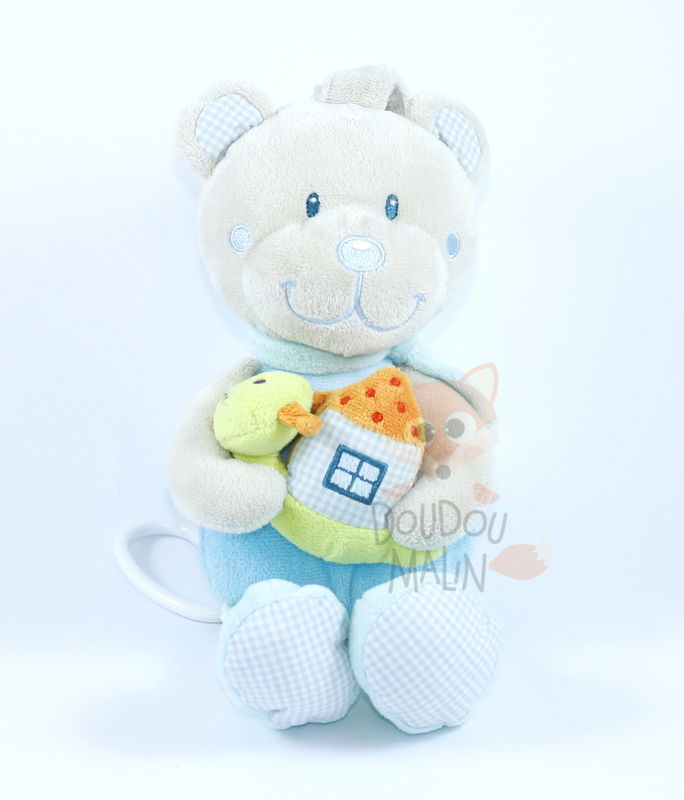  boîte à musique ours escargot bleu vert orange 