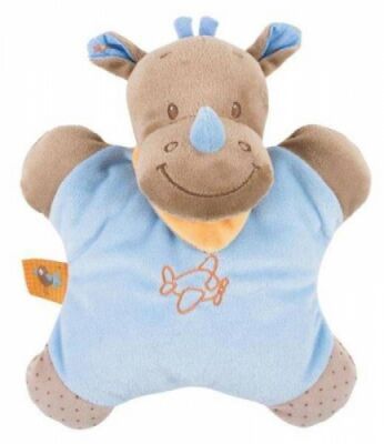  arthur et louis flatsie rhinocéros marron bleu avion bandana 