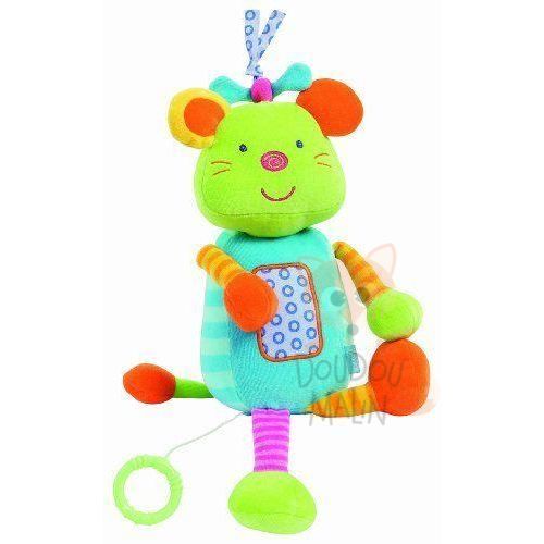  musical souris robot vert orange bleu 