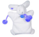  lapin pompon marionnette violet lavande blanc 