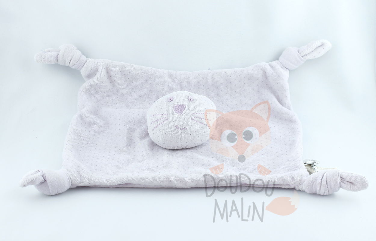 Boutchou plat chat violet 