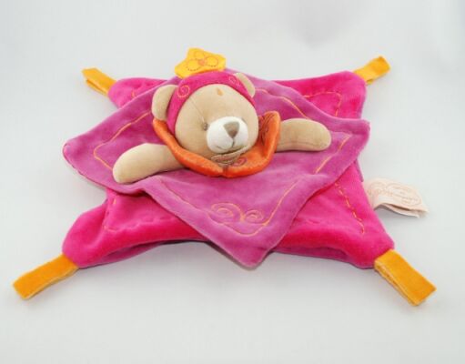  indidous carré plat ours princesse rose violet orange 