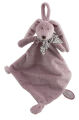  flore avec attache-sucette lapin rose 