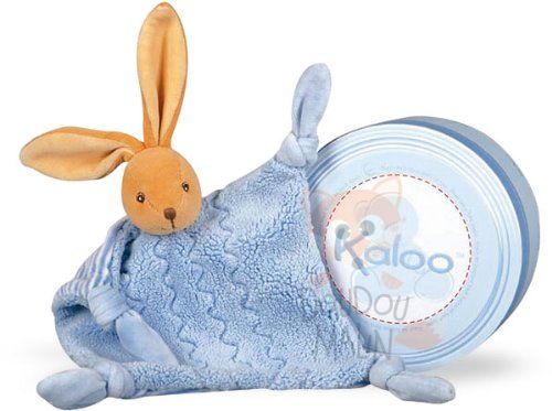  lapin blue plat carré bleu blanc rayé 4 noeuds spirale 