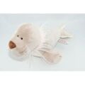  peluche otarie phoque beige crème col rose tache bleu 