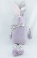  peluche lapin violet rose rayé écharpe 