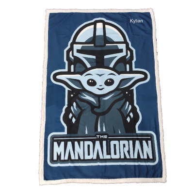 The mandalorian - couverture plaid sherpa grogu 150 x 100 cm 