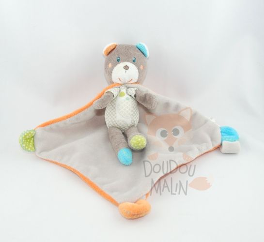  ours gris bleu orange cape 