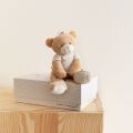  - ours petit roi - peluche blanc 25 cm 