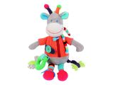  zoé girafe rouge gris bleu bouton écharpe 